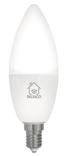DELTACO LED-lyspære SMART HOME - LED light bulb - E14 - 4.5 W - warm white to cool white light - 2700-6500 K E14 DELTACO LED-lyspære SMART HOME - LED light bulb - E14 - 4.5 W - warm white to cool white light - 2700-6500 K E14