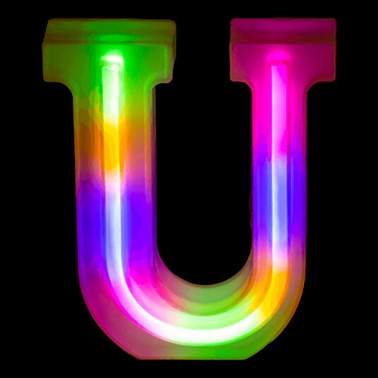 Out of the Blue LED Bokstav Neon - Bokstav U