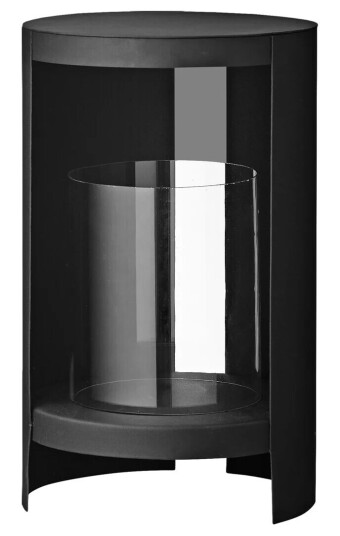 AYTM Ora 43 cm Lysestake Lanterne Svart med Jern og Glass