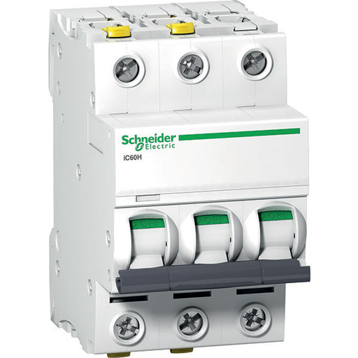 Schneider Electric Acti9 ic60h miniature circuit breaker 3p 10 a c curve 15 ka (3606480438639) Schneider Electric Acti9 ic60h miniature circuit breaker 3p 10 a c curve 15 ka (3606480438639)