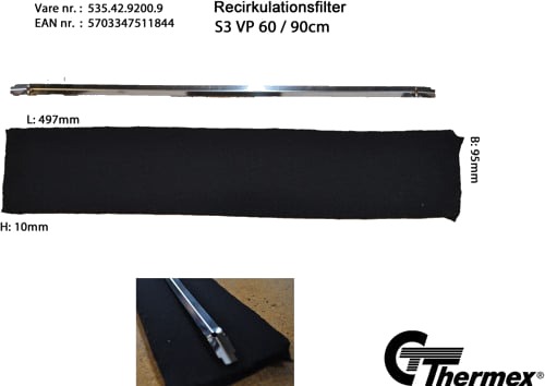 Thermexkulfilters3vp60/90cm  Tilbehør Til Ventilatorer