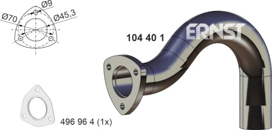 Eksosrør ERNST 104401