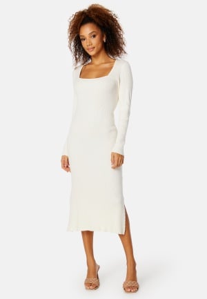 BUBBLEROOM Osminda knitted cut out dress Cream L BUBBLEROOM Osminda knitted cut out dress Cream L
