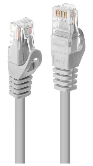 Lindy 1m Cat5e U/UTP Nettverkskabel Grå RJ-45