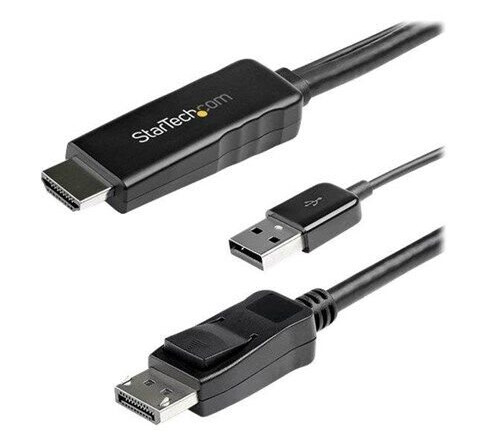 StarTech.com 3m HDMI to DisplayPort Adapter Cable with USB Power - 4K 30Hz Active HDMI to DP 1.2 Converter (HD2DPMM3M) - video cable - DisplayPort / HDMI - 3 m