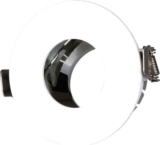 V Tac GU10 innfellingsspot   Hvit/krom aluminium Hull: Ø7,5 cm Mål: Ø8 cm