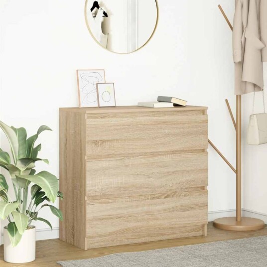 Skjenk sonoma eik 80x35x76 cm konstruert tre