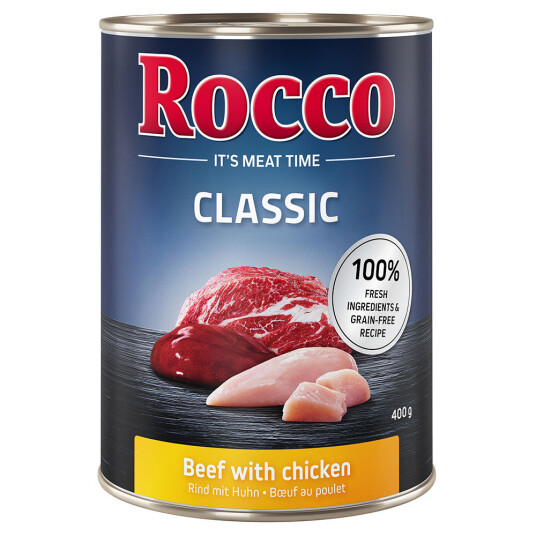 Rocco Økonomipakke: Classic 24 X 400 G Storfekjøtt Med Kylling