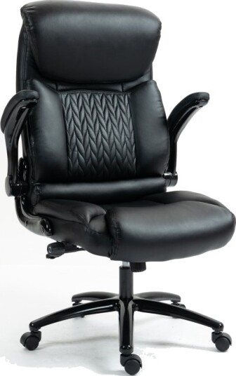 Activejet Yk7406-1 Bk, Polstret Sete, Polstret Rygg, Sort, Sort, Lær, Polyuretan (Pu), Skum