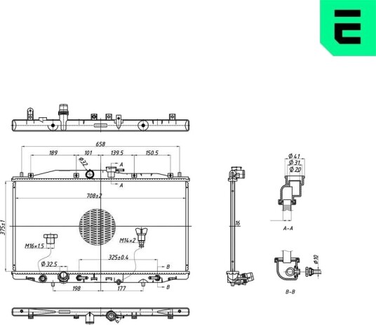ERA 673578 Radiator motorkjøling