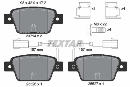 Bremseklosser TEXTAR 2371403 Bremseklosser TEXTAR 2371403