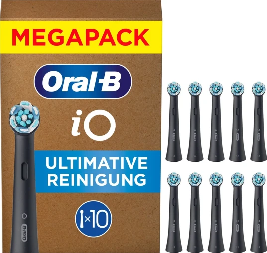 Oral B Io Series Ultimate Clean Tannbørstehoder – Svarte – 10 Pakning