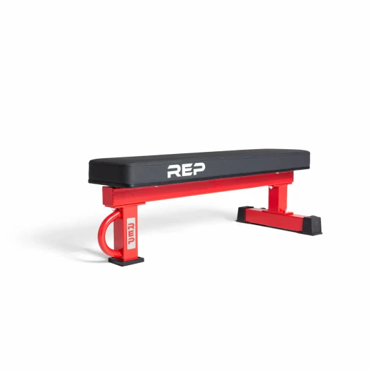 REP Fitness FB 5002 Flat Benk Narrow Pad   Rød