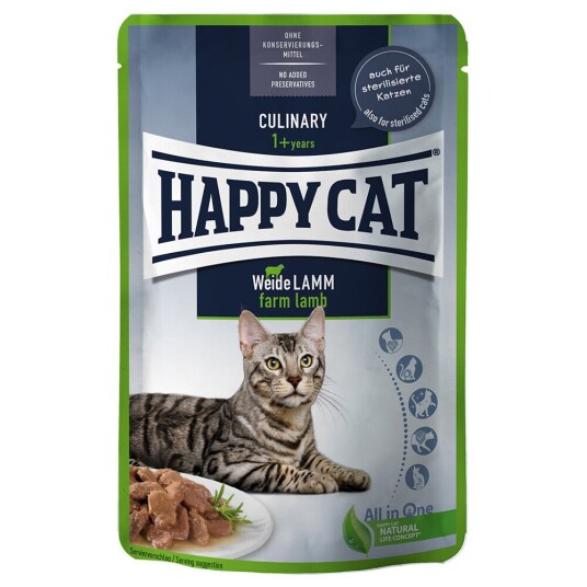 Happy Cat Pouch Meat In Sauce 24 X 85 G Beite-Lam