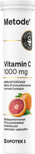 Metode vitamin C 1000 mg brusetabletter 20 stk