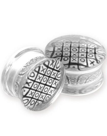 Aab XOXO Gjennomsiktige Piercing Plugg Strl 12 mm