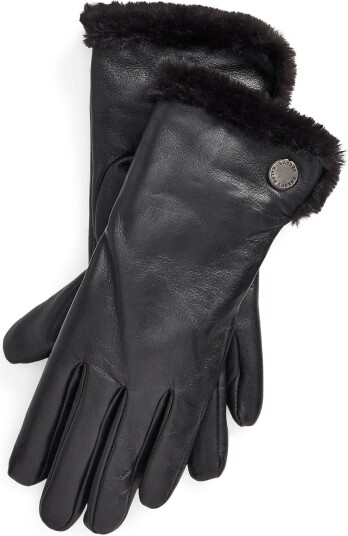 Lauren Ralph Lauren Sheepskin Tech Gloves Black XL