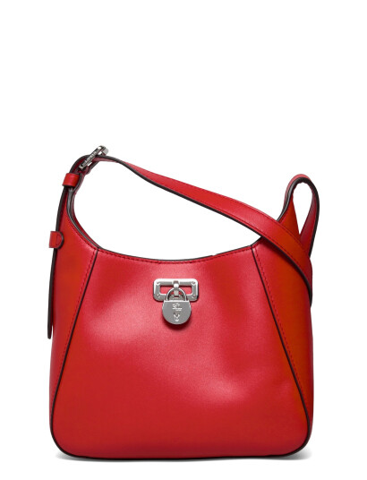 Lauren Ralph Lauren Leather Small Tanner Shoulder Bag Red Lauren Ralph Lauren Leather Small Tanner Shoulder Bag Red