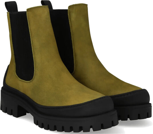 ANGULUS Booties Flat With Elastic Khaki green 40