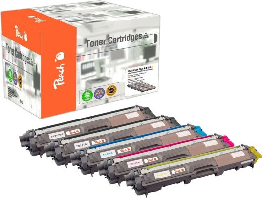 Peach-tonerkassetter som passer TN-241 Tonerkassett MultiPack Bk/Bk/C/M/Y for Brother