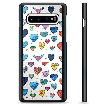 Samsung Galaxy S10+ Beskyttelsesdeksel Hjerter