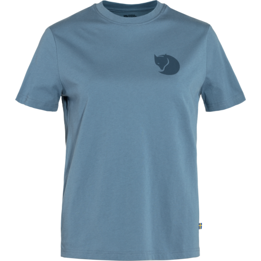 Fjellreven Fox Boxy Logo Tee Dame Dawn Blue