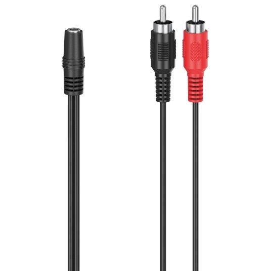 Hama lydadapter 2 stk. RCA-kontakter- 3,5 mm jack-kontakt