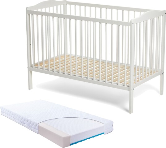 JLY MAJA Dream Sprinkelseng med BabyMatex Carpathia Madrass 60x120 Hvit