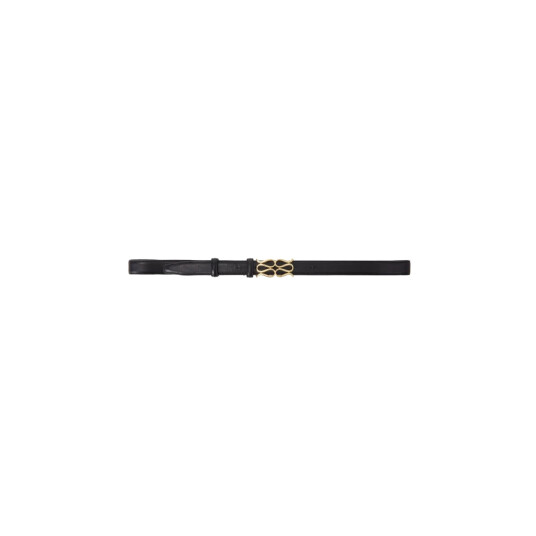 Malina Monogram Leather Belt - Black - 85