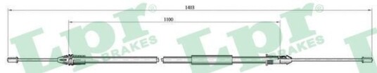 Tautrekk håndbremse LPR C1002B Tautrekk håndbremse LPR C1002B