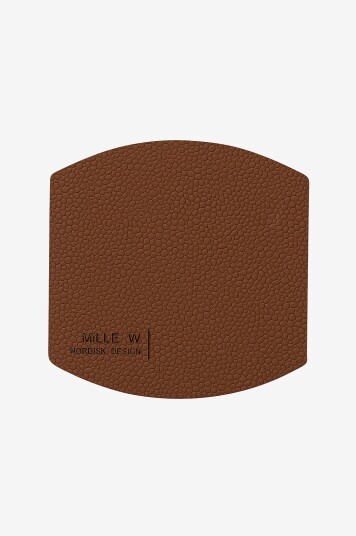 MiLLE W NORDISK DESIGN   Bordskånere Ellips 4 pakning   Brun