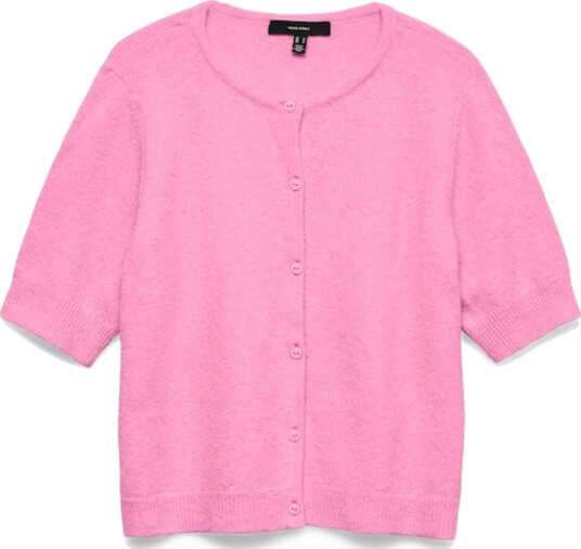 Vero Moda Girl Doffy kortermet cardigan med knapper  rosa (122/128)