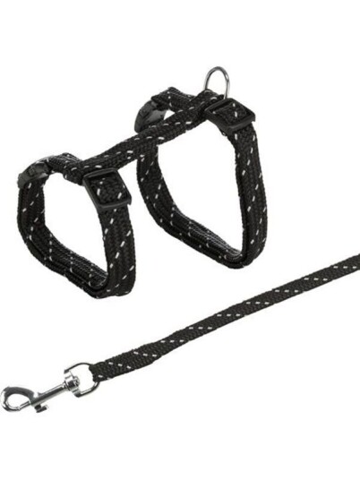 Trixie Harness With Lead Reflecting Assorted Colours