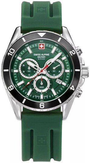 Swiss Alpine Military Herreklokke 7034.9838 Sierra Grønn/Gummi Ø43