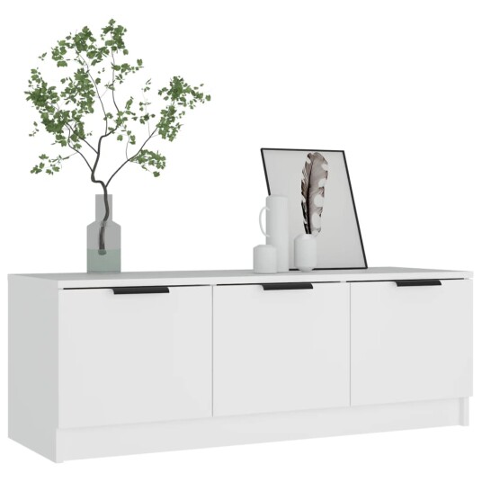 vidaXL TV-benk hvit 102x35x36,5 cm konstruert tre