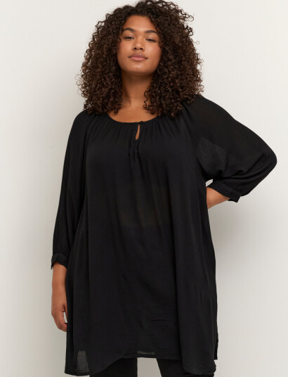 Kaffe Curve Kcami 3/4 Sl Tunic - Black - 54 Kaffe Curve Kcami 3/4 Sl Tunic - Black - 54