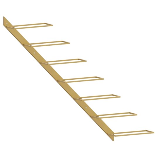 vidaXL Veggmontert vinstativ for 7 flasker 2 stk gull metall vidaXL Veggmontert vinstativ for 7 flasker 2 stk gull metall