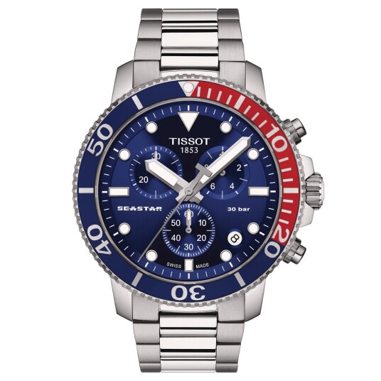 Tissot Seastar 1000 Chronograph T1204171104103 - Herre - 45 mm - Analog - Kvarts urverk - Safirglass Tissot Seastar 1000 Chronograph T1204171104103 - Herre - 45 mm - Analog - Kvarts urverk - Safirglass