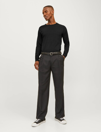 Jack & Jones Jjebasic O Neck Tee L/S Noos Black L