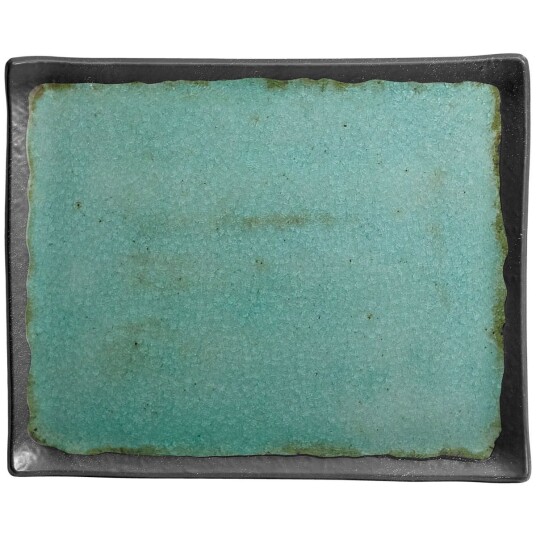 VEGA Melamimfat Dearborn med kant; Størrelse GN 1/2, 32.5x26.5x2 cm (LxBxH); Turkis; Rektangulær; 3 Stykk / Forpakning
