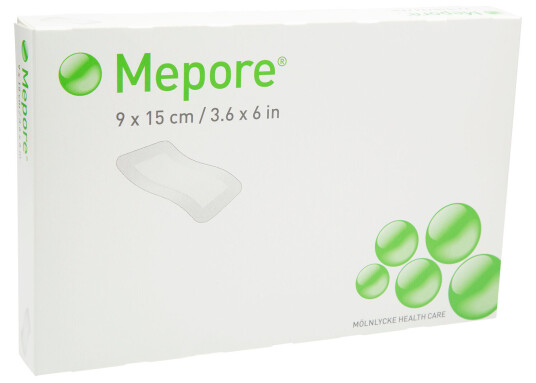 Mepore Selvheftende kompress Steril 9x15cm 5 stk. Mepore Selvheftende kompress Steril 9x15cm 5 stk.