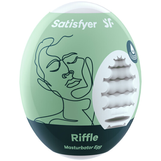 Satisfyer Riffle Masturbator Egg       - Hvit