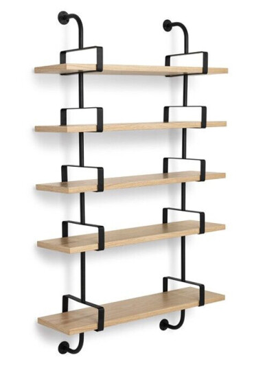 Gubi Demon vegghylle 5 etasjer oak, 95 cm