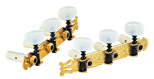 Ortega Guitars Ortega Otmstd-Gowh Mekanikk Classic Gull/Hvit Pearl Buttons Ortega Guitars Ortega Otmstd-Gowh Mekanikk Classic Gull/Hvit Pearl Buttons