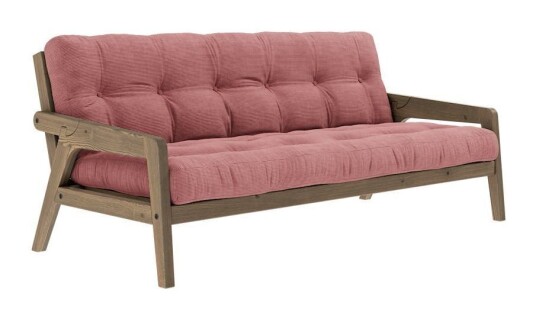 Karup Design Grab Sovesofa, Brun lakkert furu, Sorbet Pink Unoliving 1733432-06-0 1733448-01-0 Karup Design Grab Sovesofa, Brun lakkert furu, Sorbet Pink Unoliving 1733432-06-0 1733448-01-0
