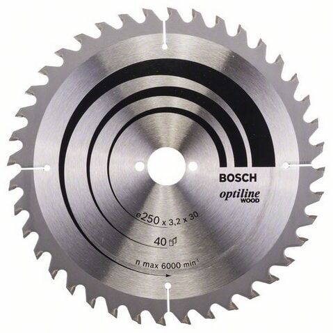 Bosch Optiline Wood Sirkelsagblad 250 mm 40 Tenner for Presise Tresnit Bosch Optiline Wood Sirkelsagblad 250 mm 40 Tenner for Presise Tresnit