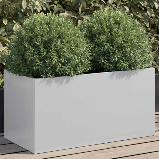 Plantekasse sølv 62x30x29 cm rustfritt stål