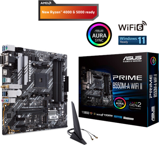 Asus PRIME B550M-A WIFI II Micro-ATX AM4 AMD B550