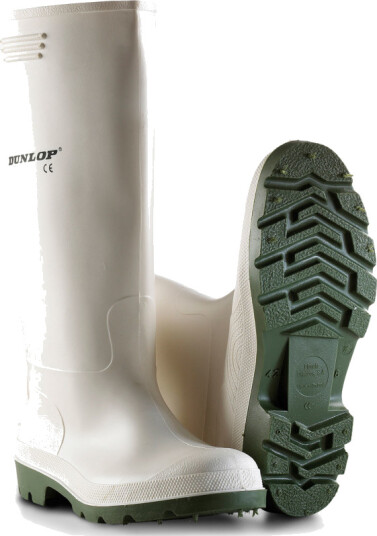 Dunlop Pricemastor gummistøvler, hvit, str. 36 green