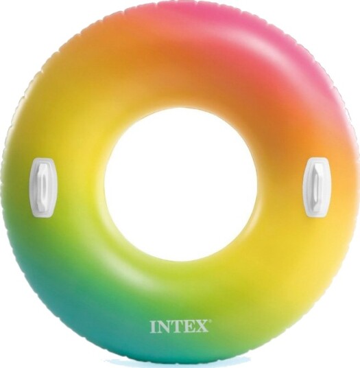 Intex Stor Badering m/ håndtak 122cm Regnbue